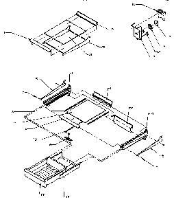 Cabinet Shelving Diagram and Parts List for TSI18A3W-P1182107WW  Amana Refrigerator