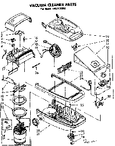 Base Assembly Diagram and Parts List for 1162432080  Kenmore Canister Vacuum