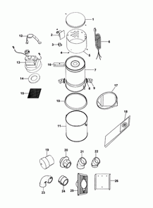 Part Location Diagram of 10096002 Hoover Spigot-45 Degree