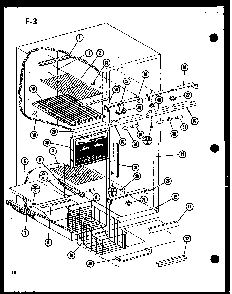 Freezer Shelves Diagram and Parts List for SLDI25F-A-P76421-1WA  Amana Refrigerator