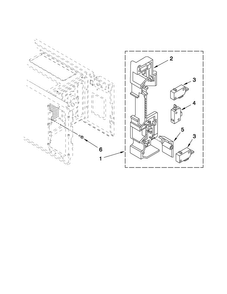 Latch Board Parts Diagram and Parts List for AMC7159TAB1  Amana Microwave