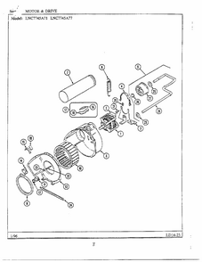 Motor And Drive Diagram and Parts List for LNC7745A71  Maytag Dryer