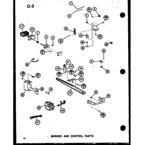 Burner And Control Parts 1 Diagram and Parts List for GCE80DN P68837-2F Amana Furnace