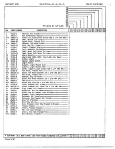 Freezer Compartment Page 2 Diagram and Parts List for 21372A  Admiral Refrigerator