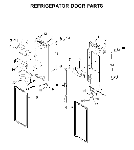 Refrigerator door parts Diagram and Parts List for MFF2258FEZ04  Maytag Refrigerator