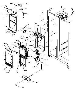 Evap And Air Handling Diagram and Parts List for SSD25N5L-P1178903WL  Amana Refrigerator