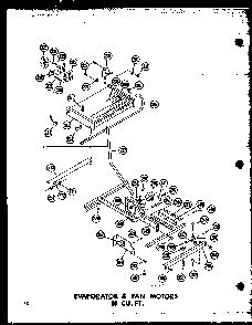 Evaporator & Fan Motors 18 Cu. Ft. Diagram and Parts List for T16J-P60236-9W  Amana Refrigerator