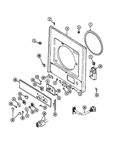 Front And Control Panels Diagram and Parts List for LSE7806ABQ  Maytag Washer Dryer Combo
