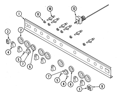 Manifold Panel/gas Controls Diagram and Parts List for DGRSC485WOK  Dynasty Range