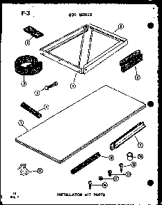 Installation Kit Parts Diagram and Parts List for 624-3P P67119-31R Amana Air Conditioner
