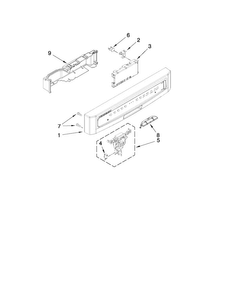 Control Panel And Latch Parts Diagram and Parts List for MDBH949AWQ3  Maytag Dishwasher