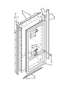 Cabinet Trim Parts Diagram and Parts List for JF42SSFXDA01  Jenn-Air Refrigerator