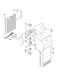 Air Flow Parts Diagram and Parts List for 5MS224NEWY02  Maytag Refrigerator