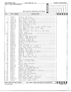 Freezer Compartment Page 2 Diagram and Parts List for 24903-OA  Admiral Refrigerator