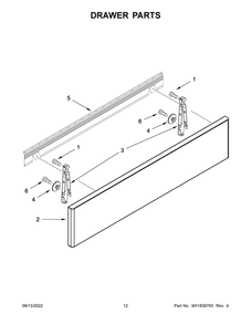 Drawer Parts Diagram and Parts List for JDS1750ML0  Jenn-Air Range