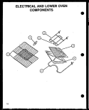 ELECTRICAL AND LOWER OVEN COMPONENTS Diagram and Parts List for GBE22AA5CEM P1137956N L Amana Range
