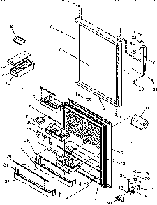 Refrigerator Door Diagram and Parts List for TR21S4L-P1196103WW  Amana Refrigerator