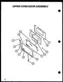 UPPER OVEN DOOR ASSY Diagram and Parts List for SBE56FXW P1137959N W Amana Range
