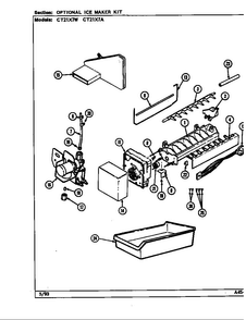 Optional Ice Maker Kit Diagram and Parts List for CT21X7W DD68A Crosley Refrigerator