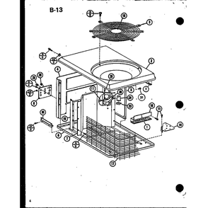Cabinet Diagram and Parts List for RCF24U01B P68446-6C Amana Air Conditioner