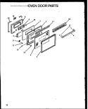 OVEN DOOR PARTS Diagram and Parts List for FDU1862WW P1131909 Amana Range