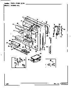 Fresh Food Door Diagram and Parts List for RB23KA-4AL CG96A Magic Chef Refrigerator