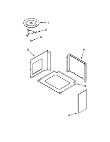 Top Support And Turntable Parts Diagram and Parts List for JMW2327WS00  Jenn-Air Microwave