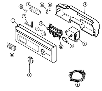 Control Panel Diagram and Parts List for OEMM1-DU5J  Magic Chef Dishwasher