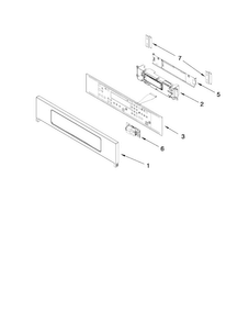 Control Panel Parts Diagram and Parts List for MEW7630WDW01  Maytag Wall Oven