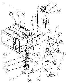 Magnetron And Air Flow Diagram and Parts List for RBG6358P  Amana Microwave