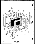 Part Location Diagram of B5721801 Whirlpool HINGE-BOTTOM