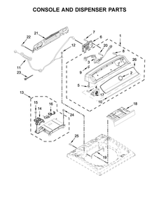 Console And Dispenser Parts Diagram and Parts List for MVWB765FC2  Maytag Washer