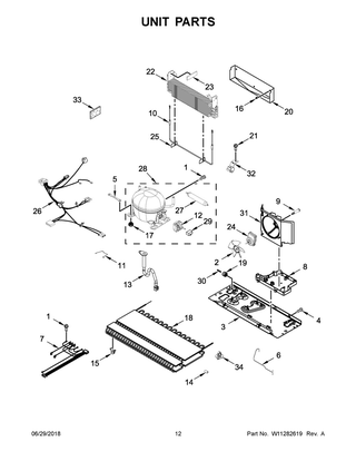 Unit Parts Diagram and Parts List for MBR1957FEZ02  Maytag Refrigerator