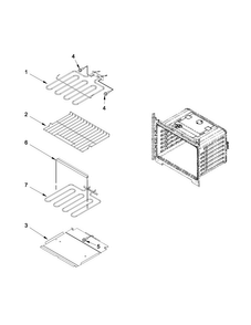 Internal Oven Parts Diagram and Parts List for MEW7630AB01  Maytag Wall Oven