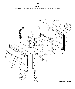 Door Diagram and Parts List for 79074523910  Kenmore Range