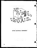 UPPER ELECTRICAL COMPONENTS Diagram and Parts List for RCC-3 P7277101M Amana Microwave Oven Combo