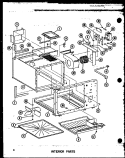 INTERIOR PARTS Diagram and Parts List for RCC-3-A1 P7340801M A Amana Microwave Oven Combo