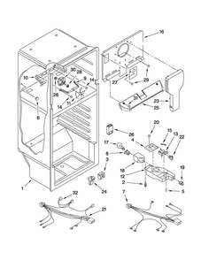 Liner Parts Diagram and Parts List for A8TXNGFXW00  Amana Refrigerator