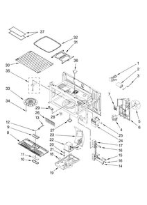 Interior And Ventilation Parts Diagram and Parts List for JMV8208BAB17  Jenn-Air Microwave