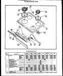 Page 1 Diagram and Parts List for EHA112  Caloric Range