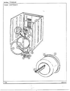 Tumbler Diagram and Parts List for 7002A  Norge Dryer