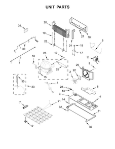 Unit Parts Diagram and Parts List for MFT2776FEZ00  Maytag Refrigerator