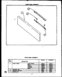 FIXED PANEL ASSY Diagram and Parts List for EHA112  Caloric Range