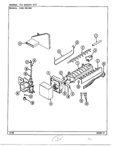 Ice Maker Kit Diagram and Parts List for 901460  Admiral Ice Maker