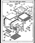 Page 1 Diagram and Parts List for EVP399  Caloric Microwave Oven Combo