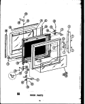 DOOR PARTS Diagram and Parts List for EVP399  Caloric Microwave Oven Combo