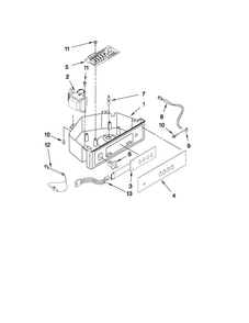 Control Panel Parts Diagram and Parts List for JIM158XXRS0  Jenn-Air Ice Maker