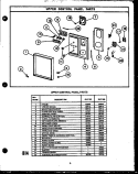 UPPER CONTROL PANEL PARTS Diagram and Parts List for RVP397  Caloric Microwave Oven Combo
