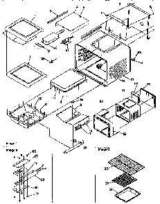 Cavity Diagram and Parts List for ARG7600W-P1141298NW  Amana Range