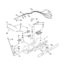 Control Parts Diagram and Parts List for MSD2573VES01  Maytag Refrigerator